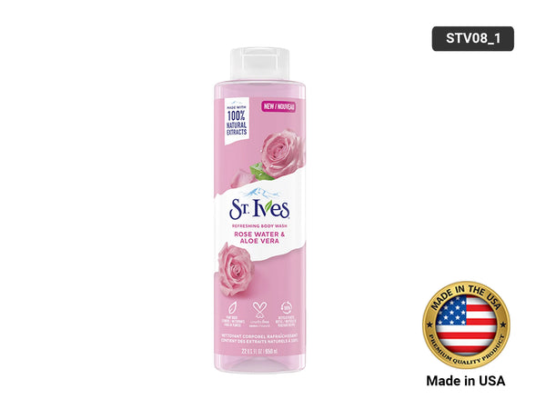 St. Ives Refreshing Body Wash with Rose Water and Aloe Vera 650ml