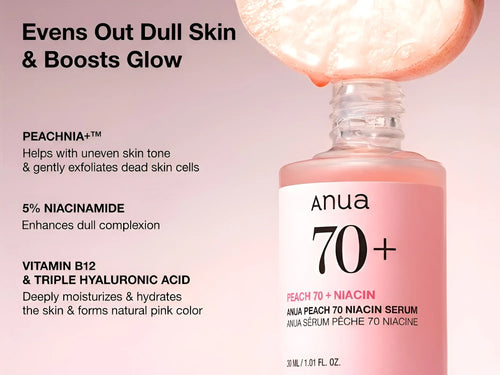 Anua Peach 70+ Niacin Serum 30ml - Korea