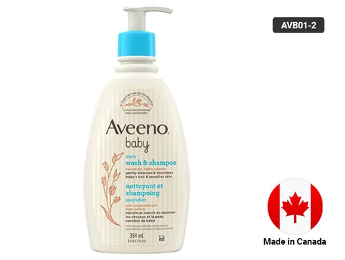 Aveeno Baby Daily Moisture Wash and Shampoo 354ml