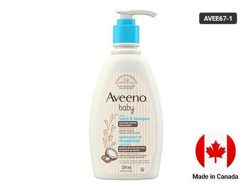 Aveeno Baby Daily Wash & Shampoo with Coconut Scent & Shea Butter 354ml