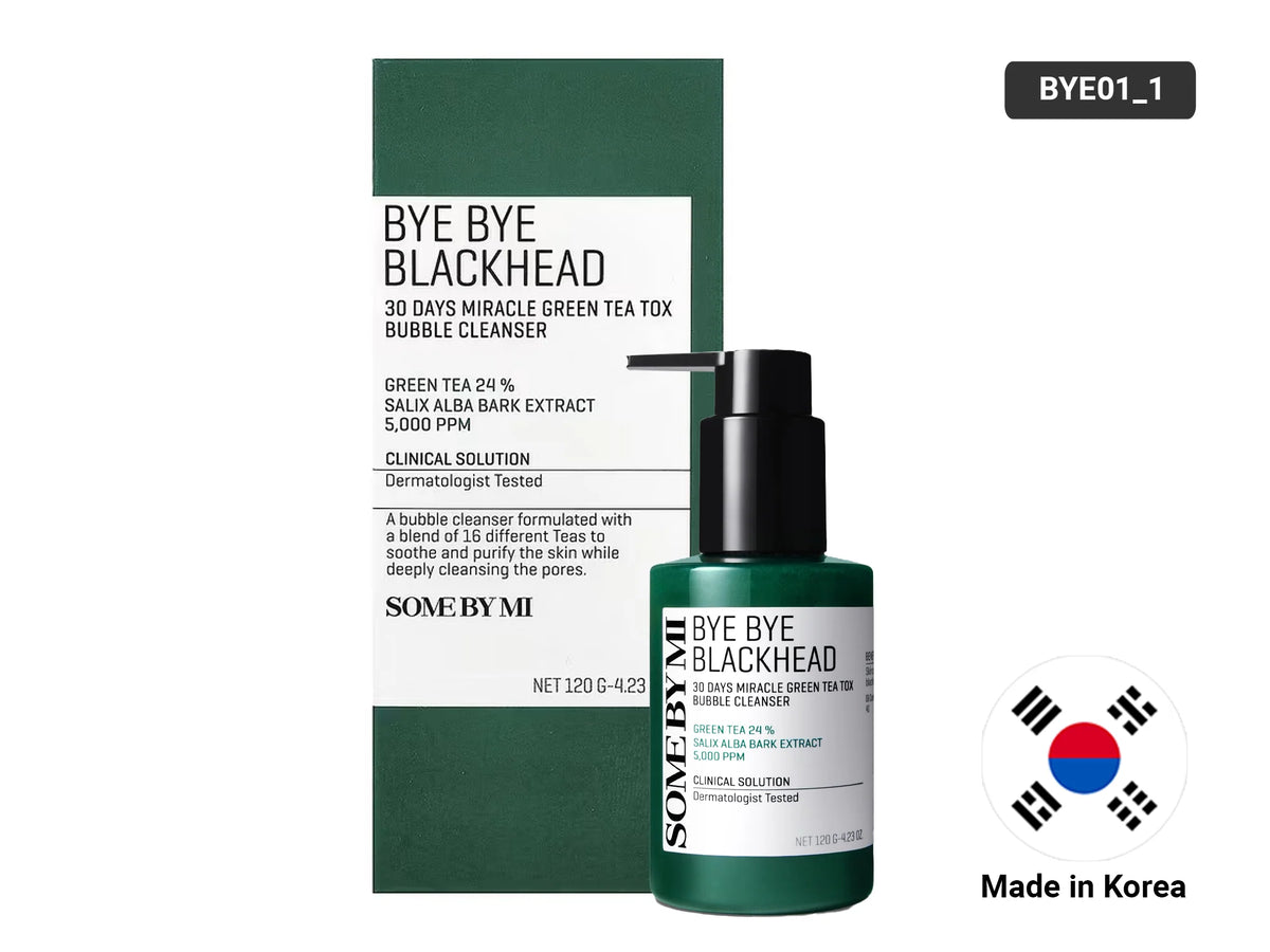 Some By Mi Bye Bye Blackhead 30 Days Miracle Green Tea Tox Bubble Cleanser 120g