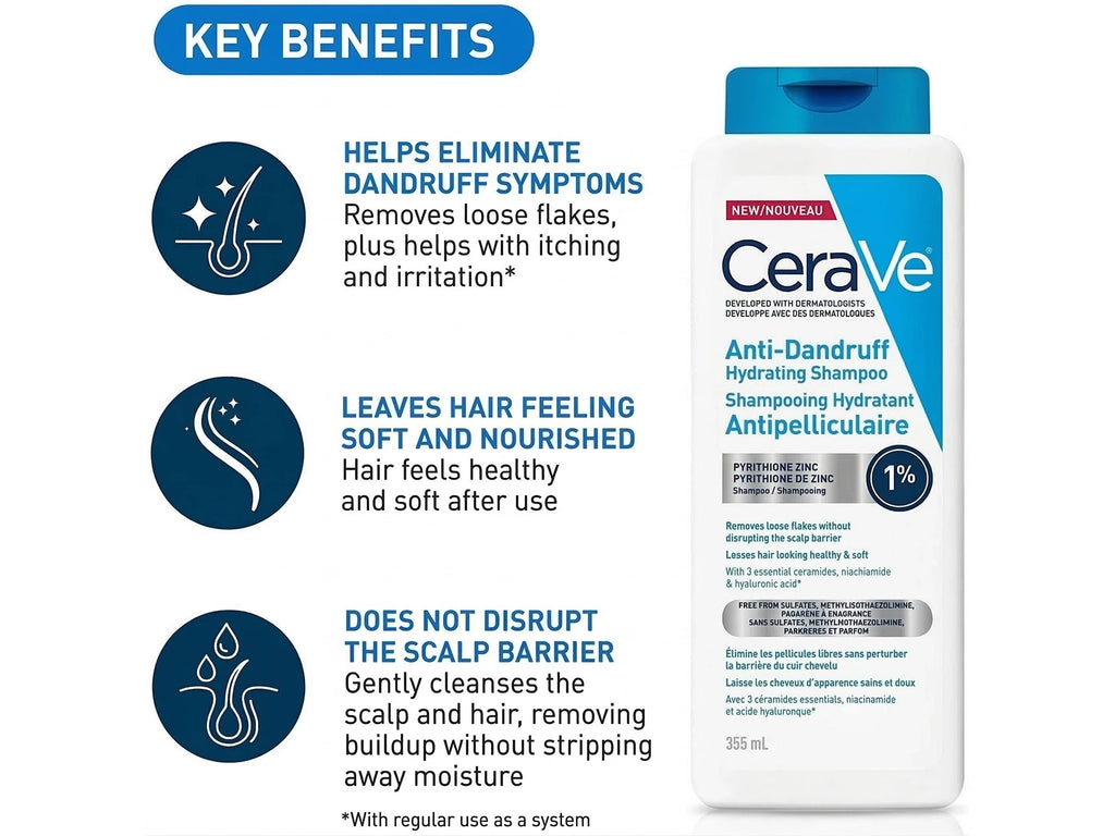 Cerave Anti-Dandruff Hydrating Shampoo 355ml - Sliczny UAE