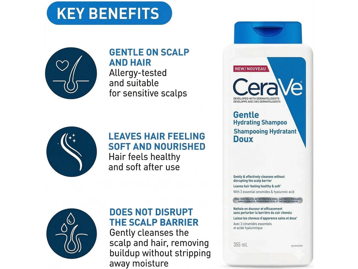 Cerave Gentle Hydration Shampoo 355ml