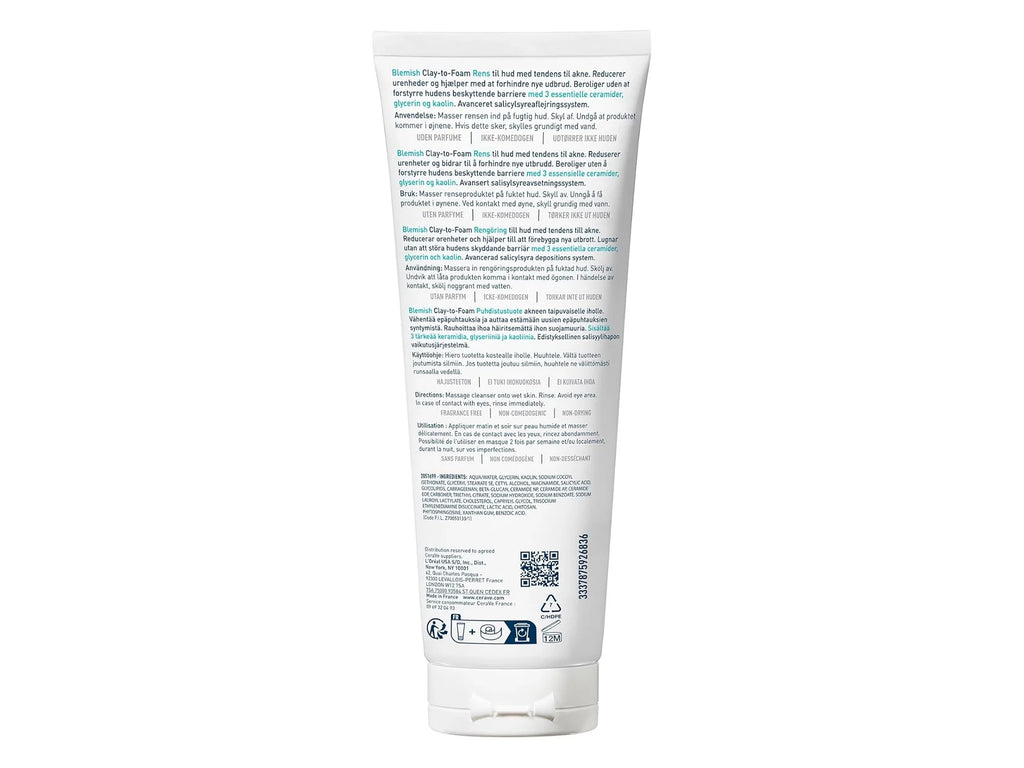 Cerave Blemish Clay to Foam Cleanser 118ml