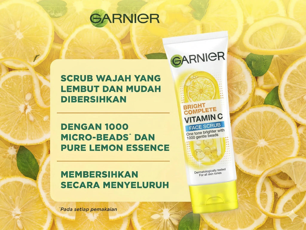 Garnier Bright Complete Vitamin C Face Scrub 100ml
