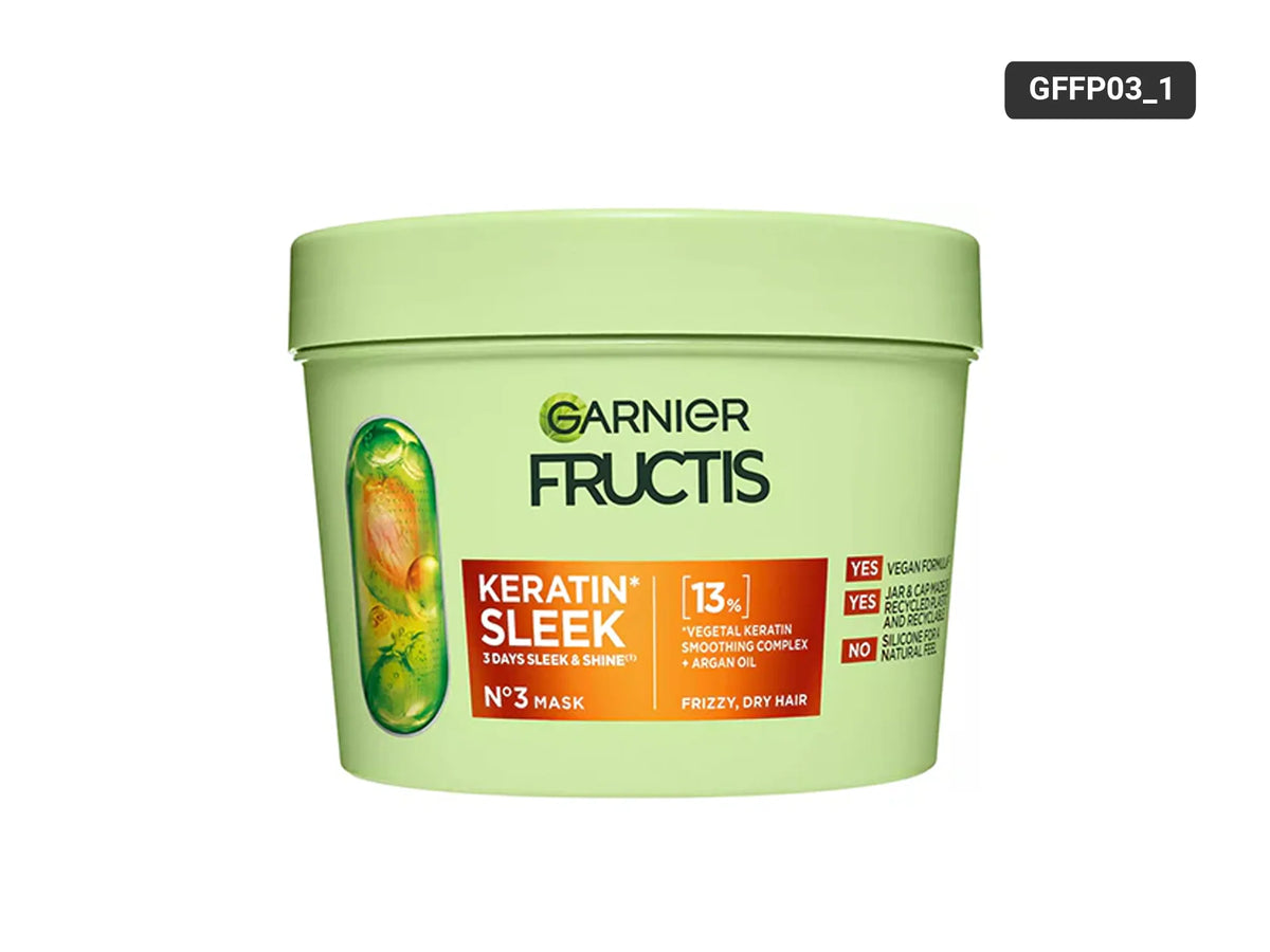 Garnier Fructis Keratin Sleek Hair Mask 370ml - Sliczny UAE