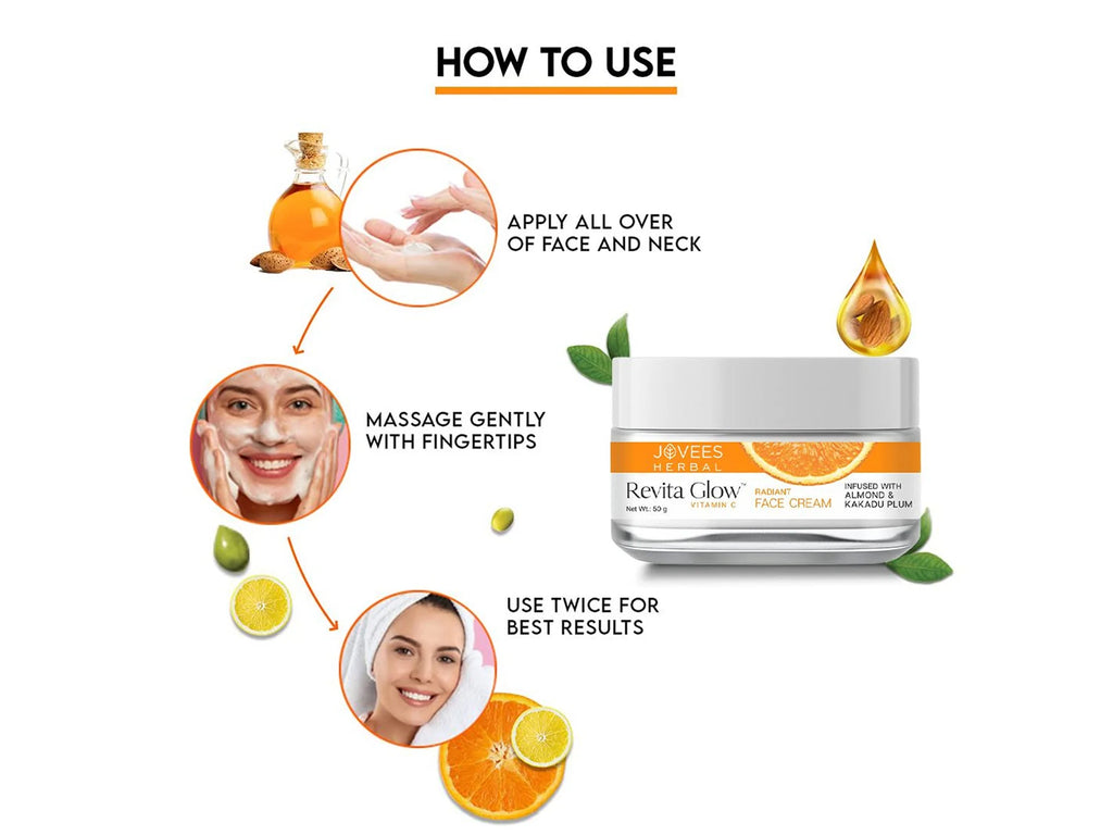 Jovees Herbal Revita Glow Vitamin C Radiant Face Cream 50g