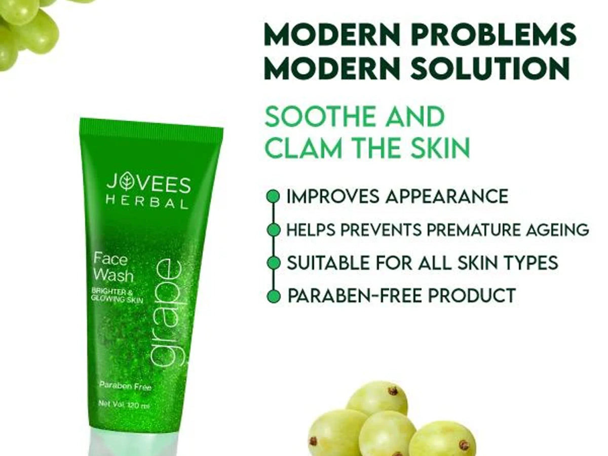 Jovees Herbal Clarifying Grape Fairness Face Wash 120ml - Sliczny UAE