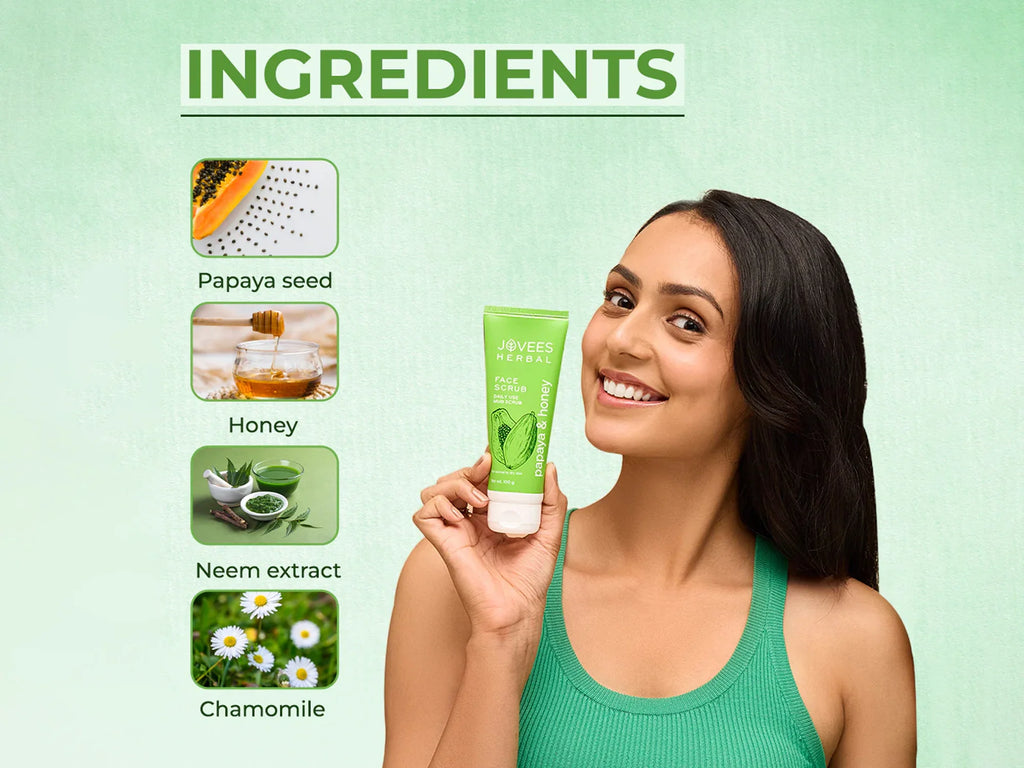 Jovees Herbal Papaya and Honey Face Scrub 100g