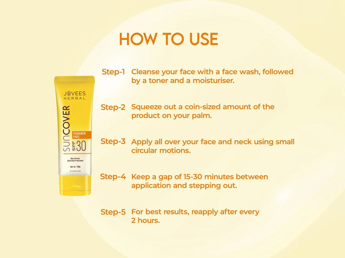 Jovees Sandalwood Natural Sun Cover SPF 30 100g