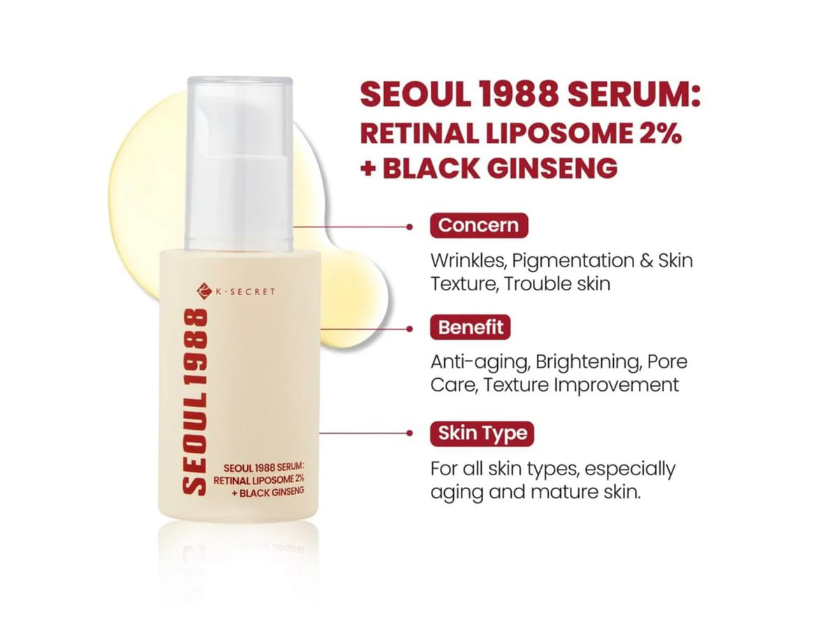 K-Secret Seoul 1988 Retinal Liposome 2% + Black Ginseng 30ml