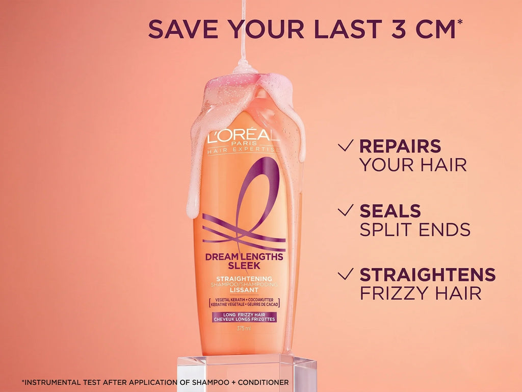 Loreal Paris Dream Lengths Sleek Straightening Shampoo 375ml