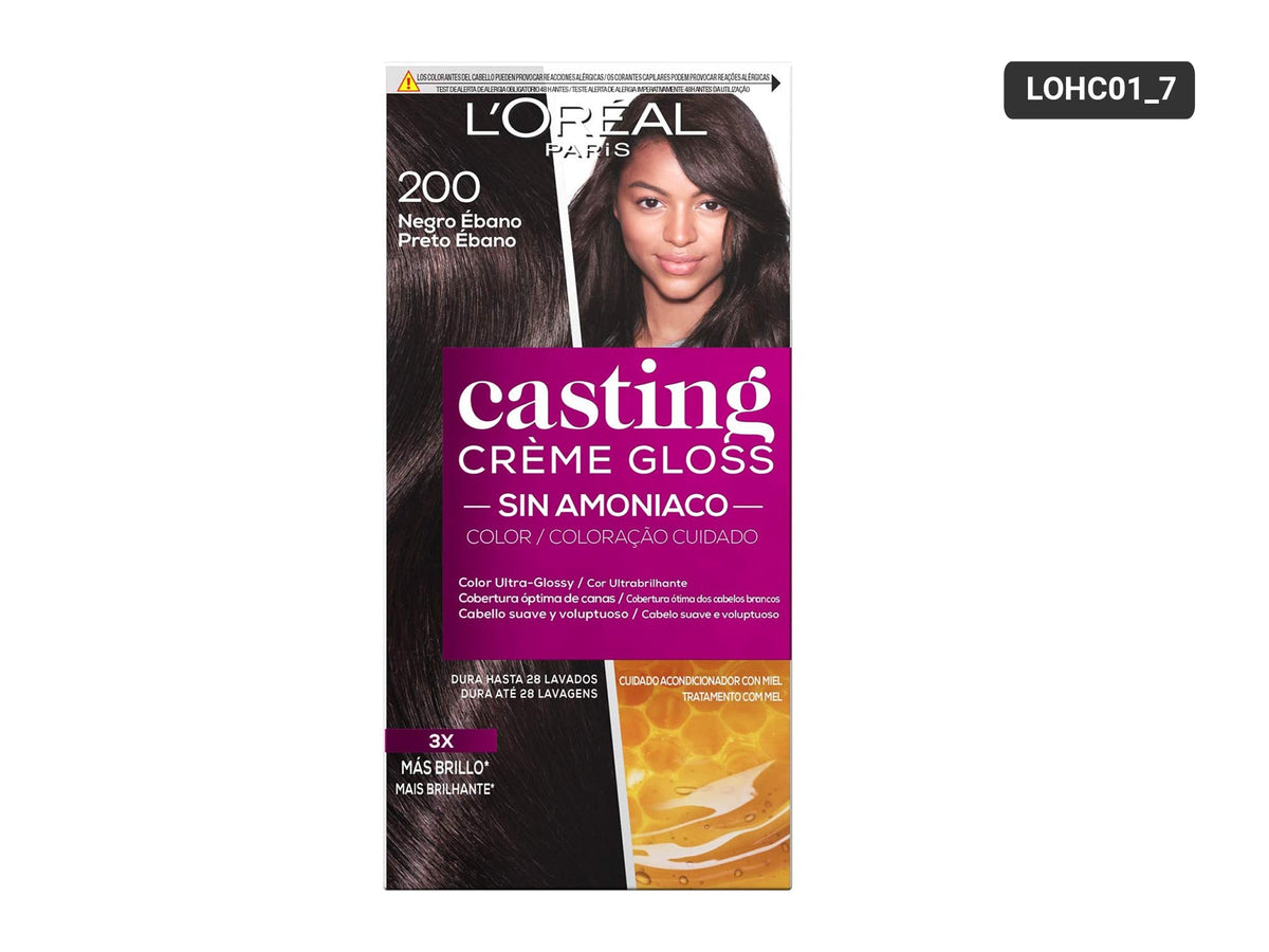 Loreal Casting Cream Gloss Hair Color Deep Black 200