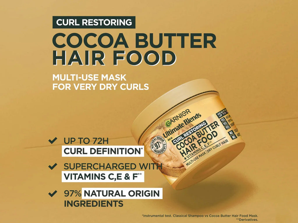 Garnier Ultimate Blends Cocoa Butter 3 in 1 Hair Mask 390ml