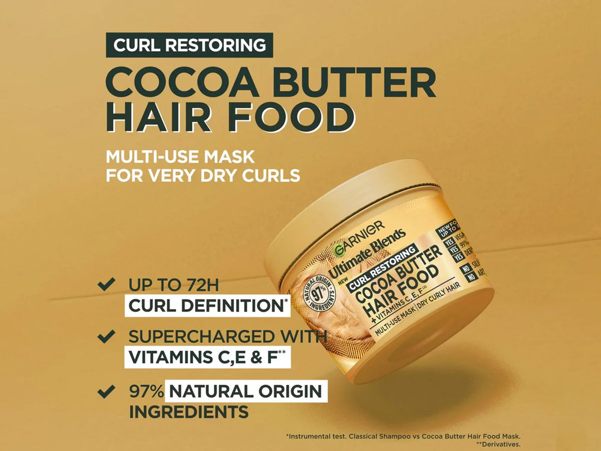 Garnier Ultimate Blends Cocoa Butter 3 in 1 Hair Mask 390ml