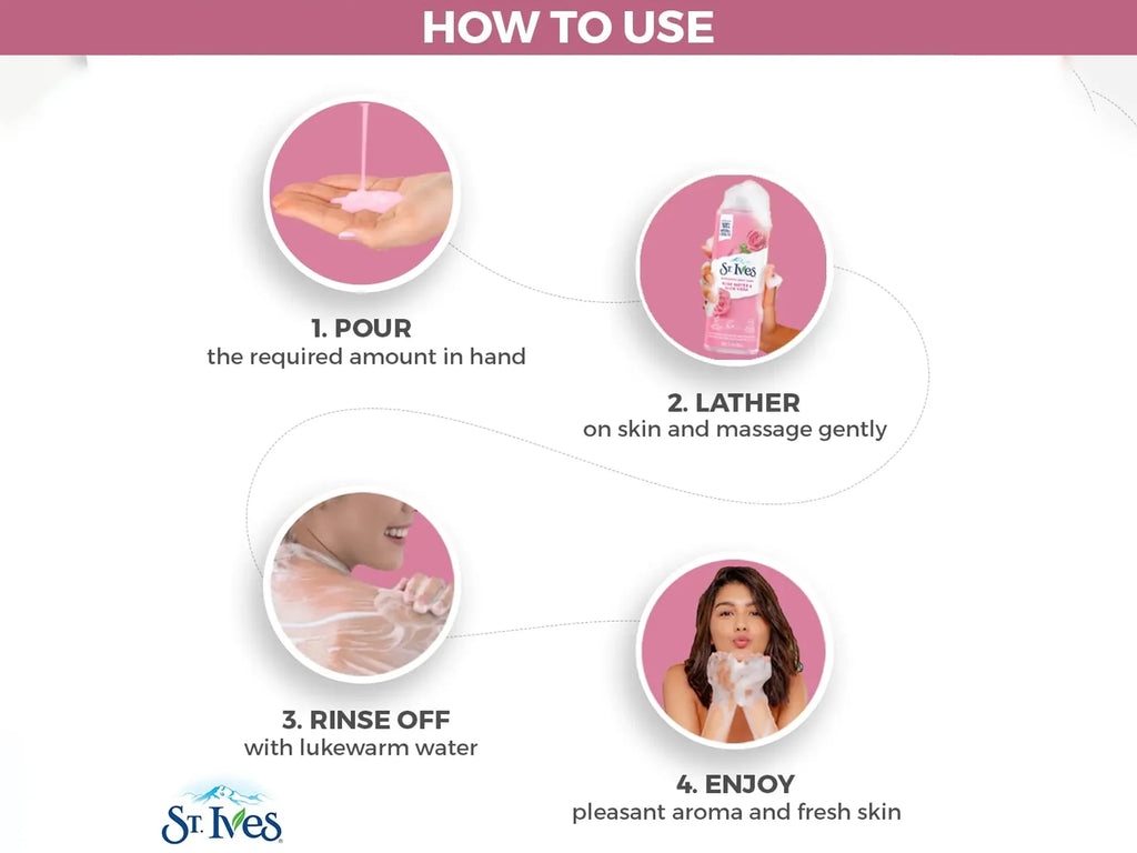 St. Ives Refreshing Body Wash with Rose Water and Aloe Vera 650ml