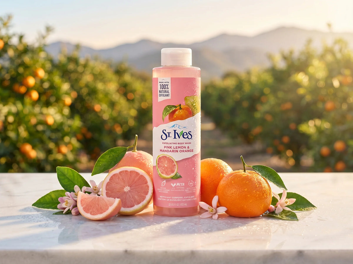 St. Ives Exfoliating Body Wash Pink Lemon & Mandarin Orange 650ml - Sliczny UAE