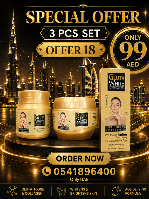 Gluta White three piece skincare set UAE