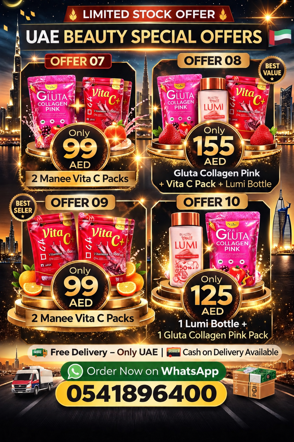 Manee Vita C + Pink Collagen + Lumi Offers